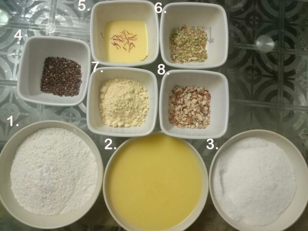 ingredients for Ghari 