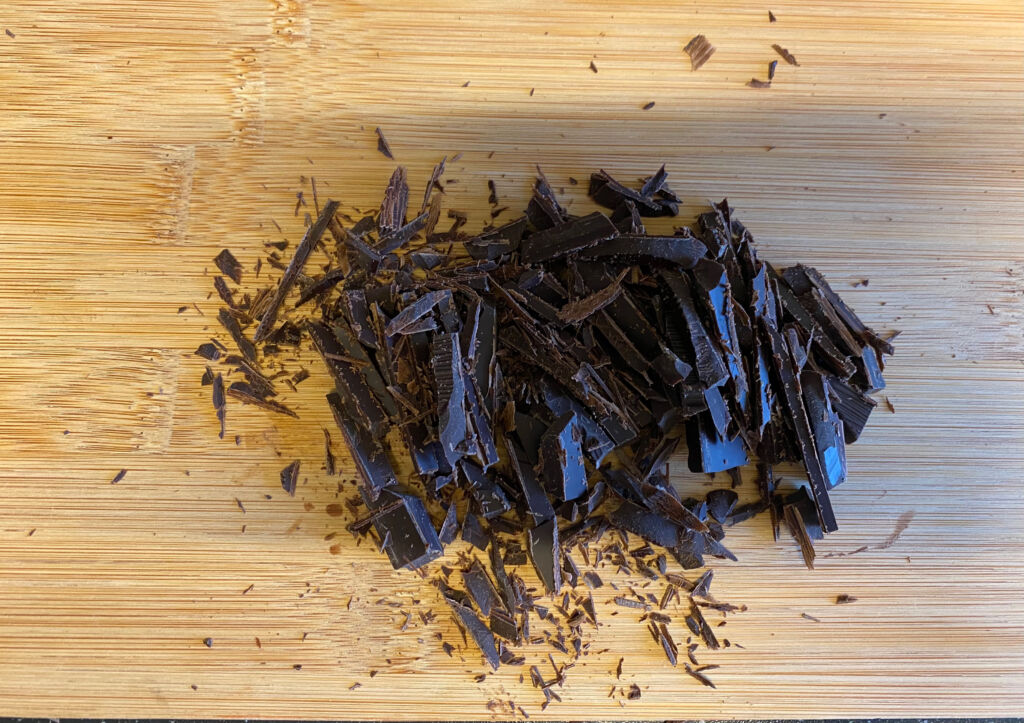 grated dark chocolate 